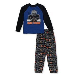 2 Pieces Boys Long Sleeve Pajamas Set, End Zone - Size 4
